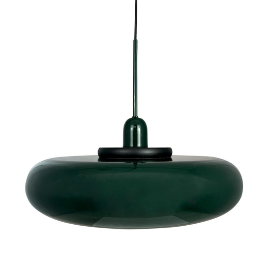 Dyberg Larsen Planet Pendant With Ring Wood/ Dark Green