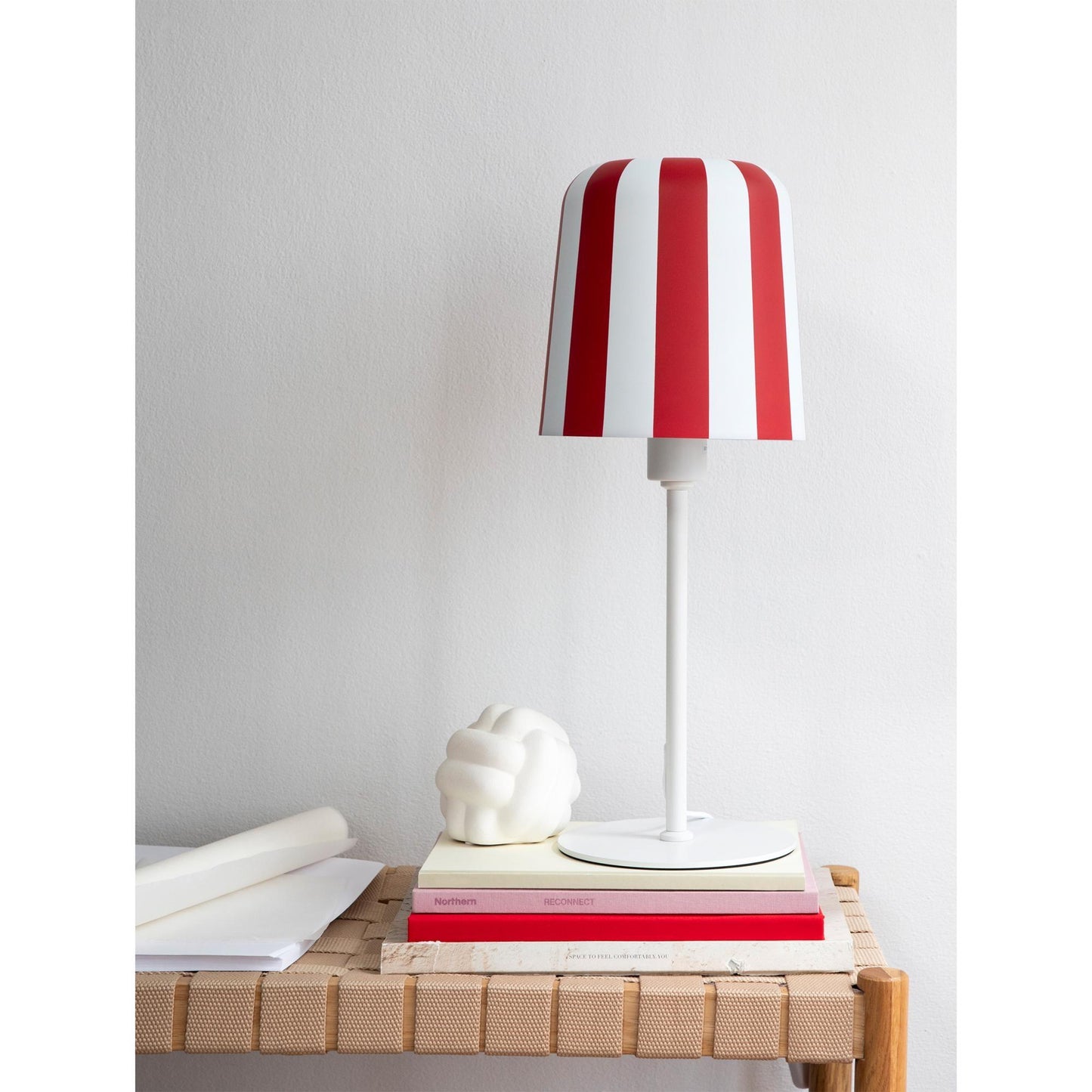 Dyberg Larsen Gry Table Lamp Dark Red/ White