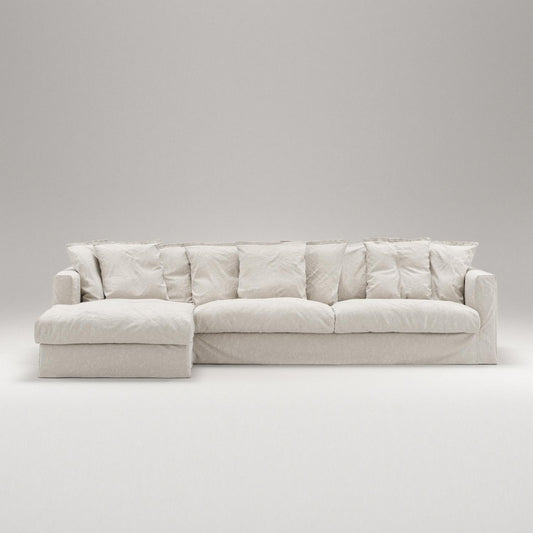 Decotique Le Grand Air 3-Seater Sofa Divan Left Cream White