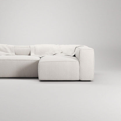 Decotique Grand 4-Seater Sofa Divan Right Steam/ White