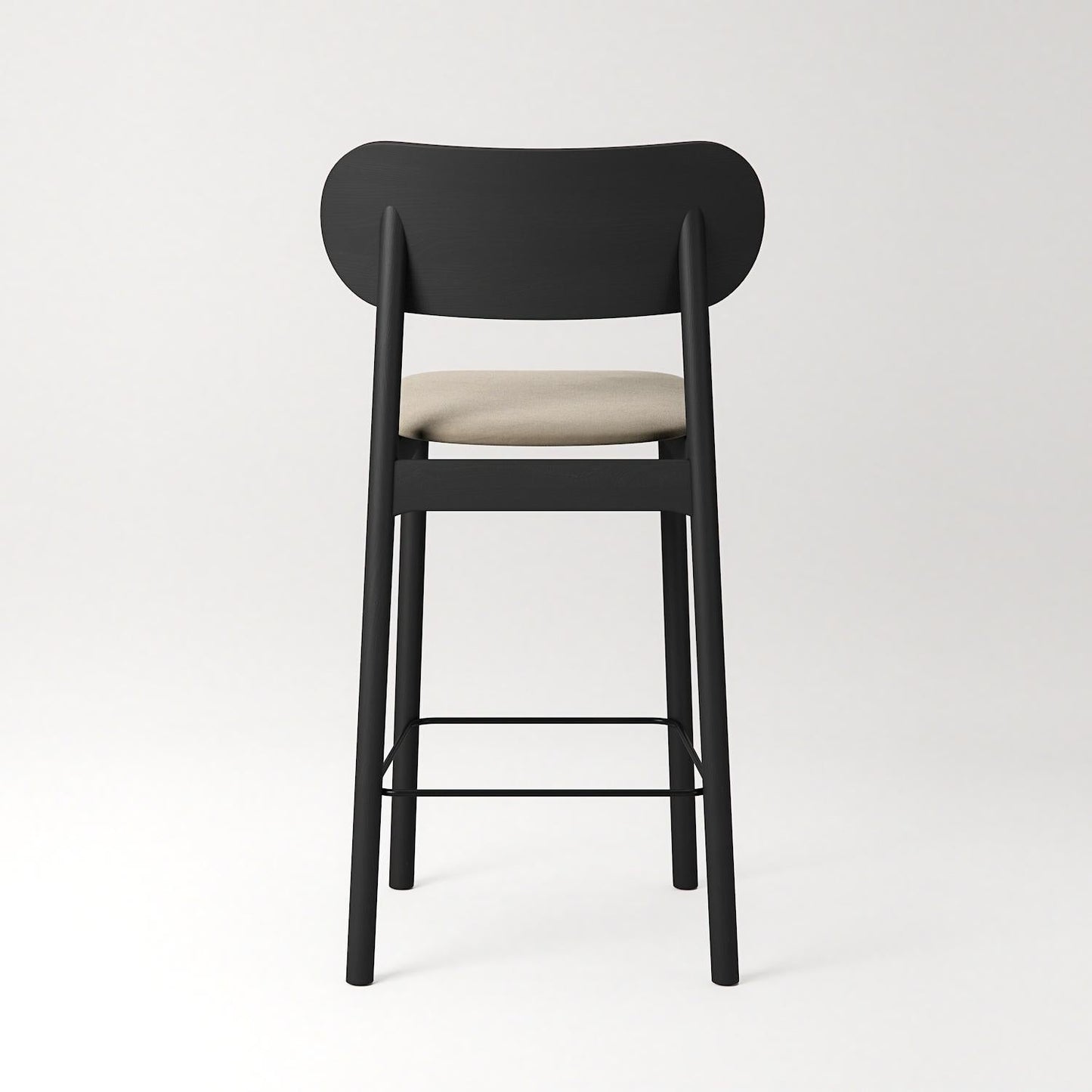 Decotique Elephant Bar Stool Black/Beige Velvet