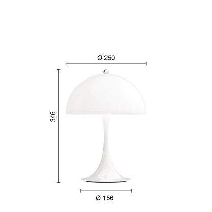 Panthella 250 Portable Table Lamp by Louis Poulsen #White opal acryl