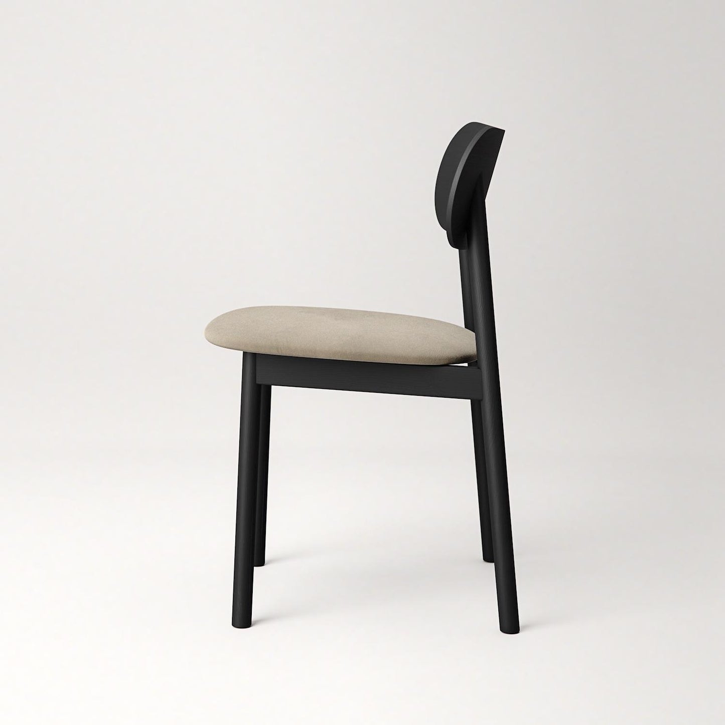Decotique Elephant Dining Chair Black/Beige Velvet