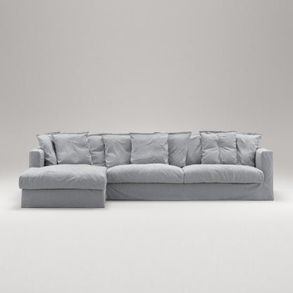 Decotique Le Grand Air 3-Seater Sofa Chaise Left Nordic Sky