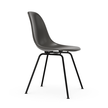 Eames Fiberglass Side Chair Dsx (Without Upholstery) by Vitra #powder-coated basic dark / Eames elephant hide grey