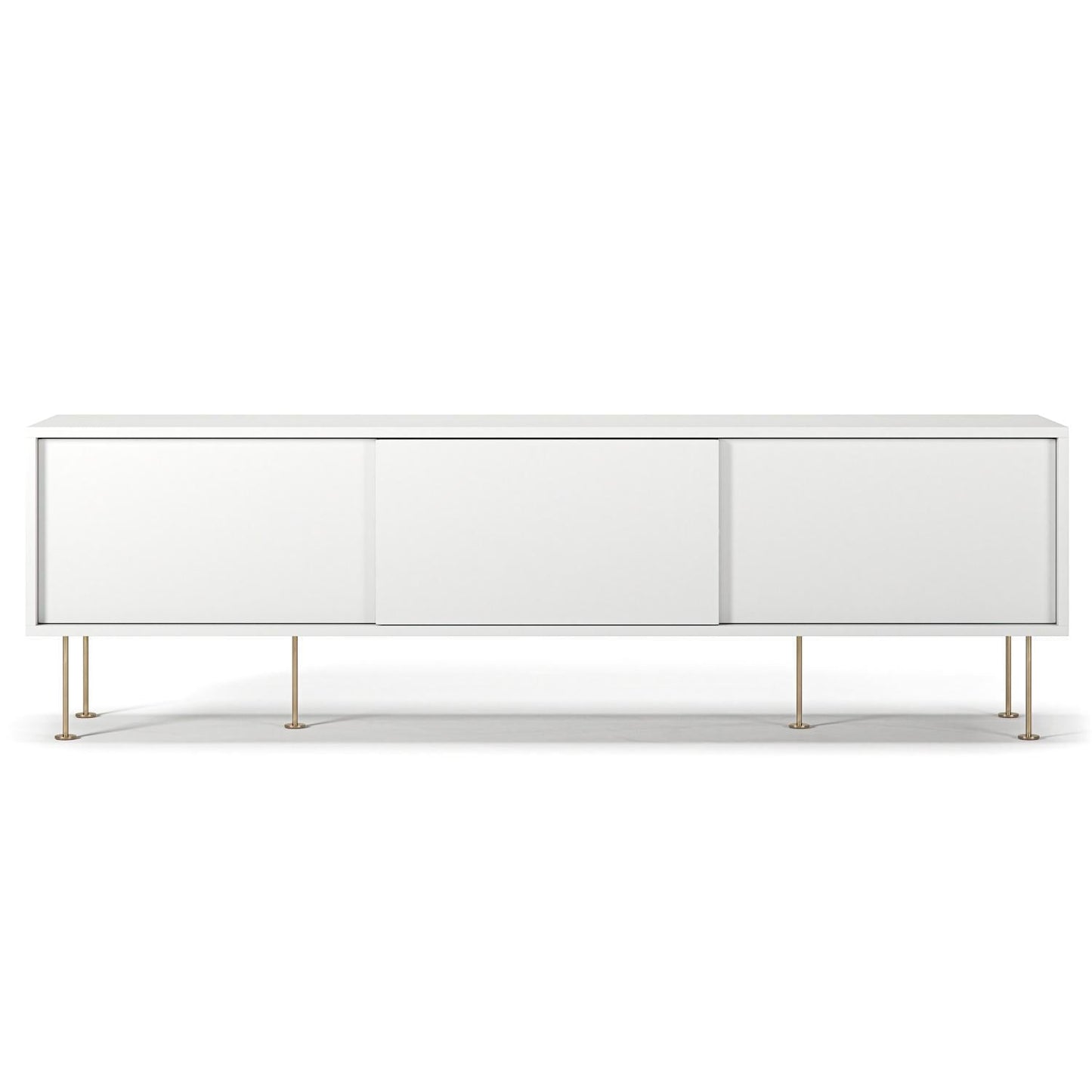 Decotique Vogue TV Bench with Legs 180 White/Brass