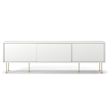 Decotique Vogue TV Bench with Legs 180 White/Brass