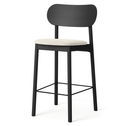 Decotique Elephant Bar Stool Black/White Bouclé