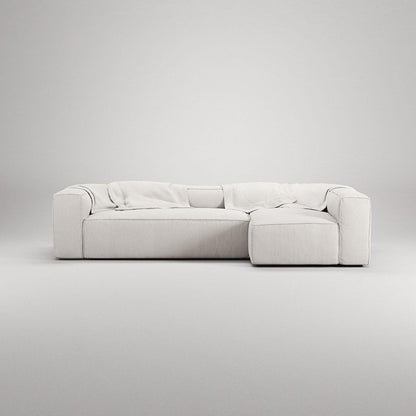 Decotique Grand 4-Seater Sofa Divan Right Steam/ White