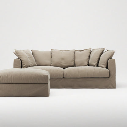 Decotique Le Grand Air Footstool Savage Linen