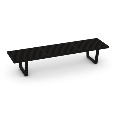 Nelson Bench by Vitra #355 x 1835 x 470 mm / Black ash