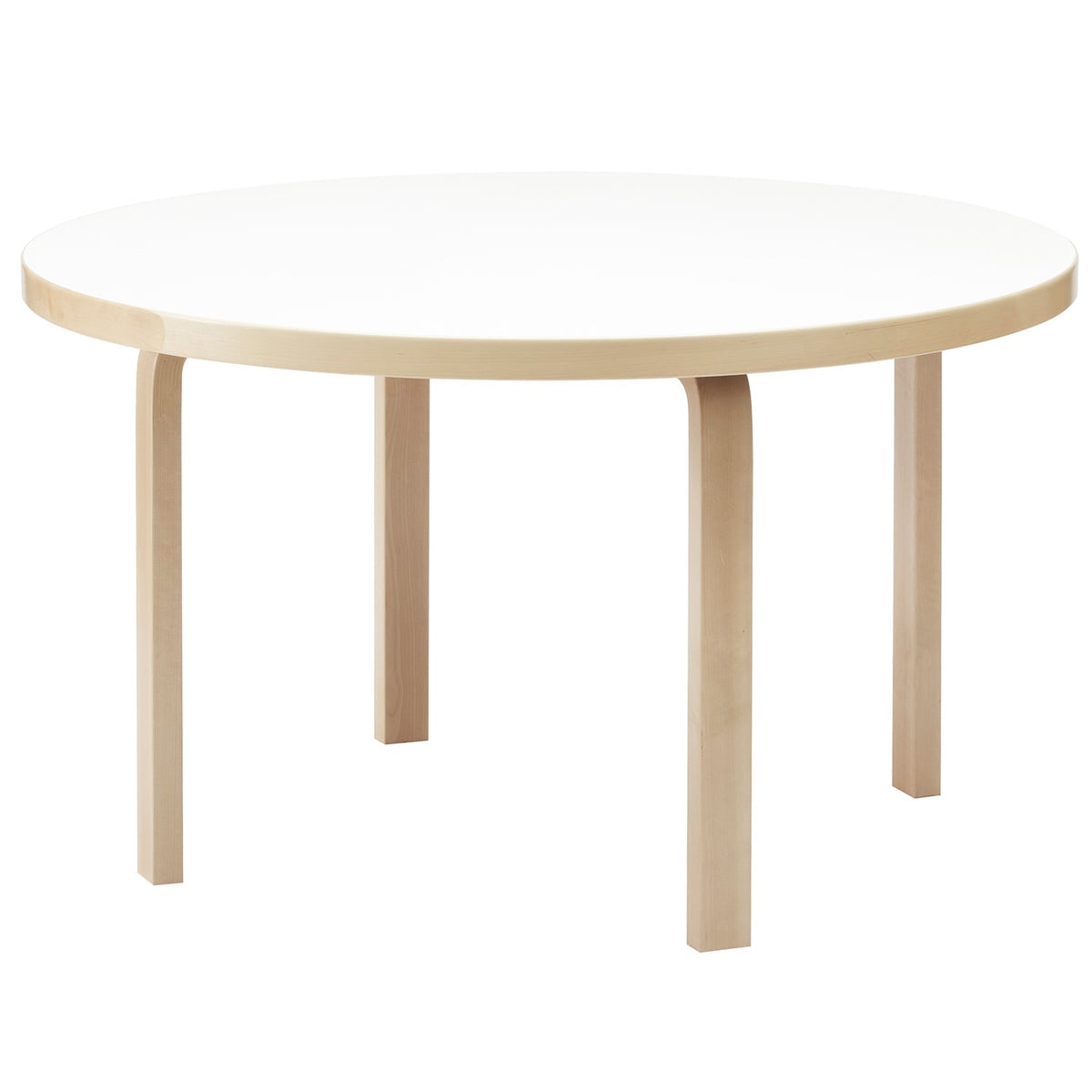 Aalto table 91, birch - white laminate