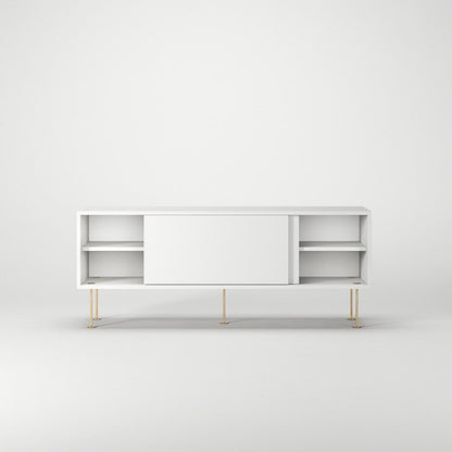 Decotique Vogue TV Bench with Legs 136 White/Brass