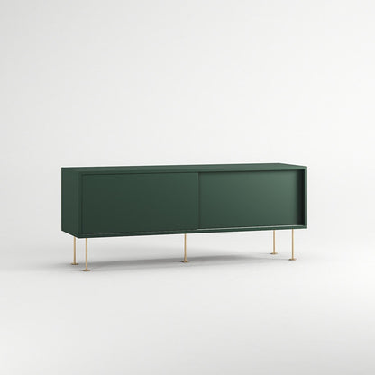 Decotique Vogue TV Bench with Legs 136 Green/Brass