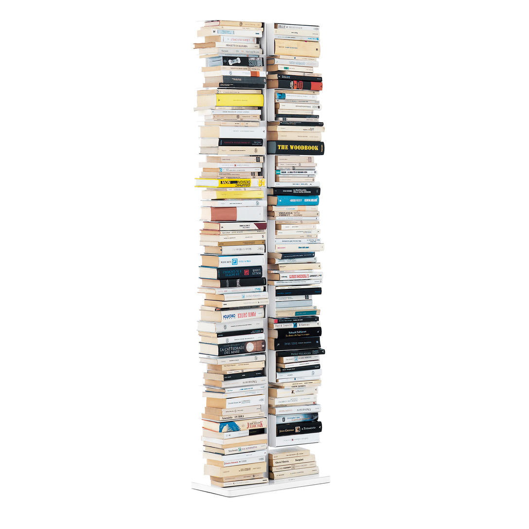 Ptolomeo® x2 - Open freestanding double-sided stainless steel bookcase by Opinion Ciatti