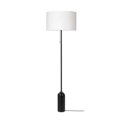 Gravity Floor Lamp by Gubi #White shade/Blackened Steel