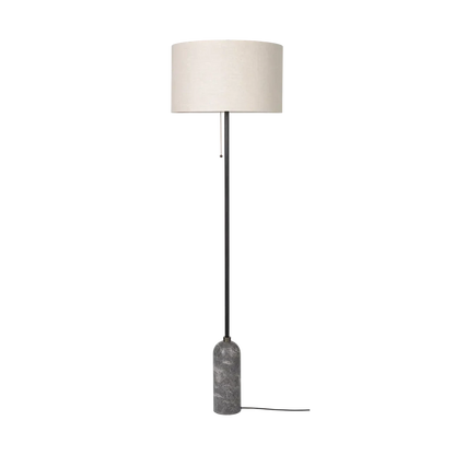 Gravity Floor Lamp by Gubi #Canvas shade/Grey Marble