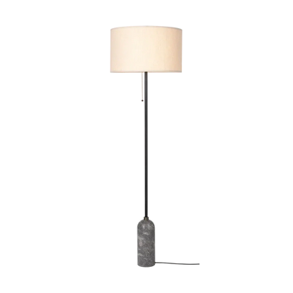Gravity Floor Lamp by Gubi #Canvas shade/Grey Marble