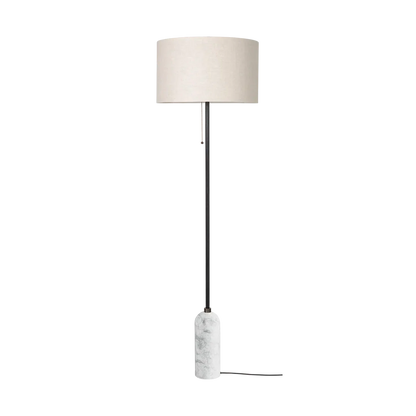 Gravity Floor Lamp by Gubi #Canvas shade/White Marble