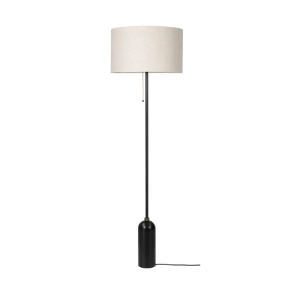 Gravity Floor Lamp by Gubi #Canvas shade/Blackened Steel