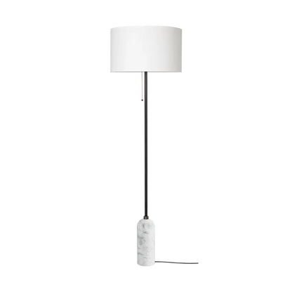 Gravity Floor Lamp by Gubi #White shade/White Marble