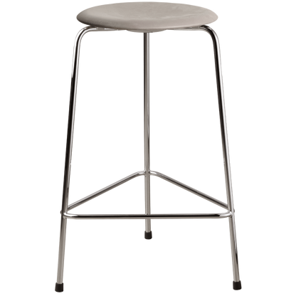 High Dot™ - M3170 Counter Stool W. 3 Legs by Fritz Hansen #Lava leather & Chromed Steel