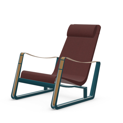 Cite Lounge Chair (Prouve Bleu Dynastie powder-coated (smooth)) by Vitra