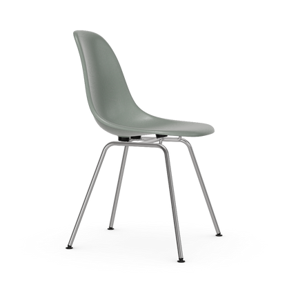 Eames Fiberglass Side Chair Dsx (Without Upholstery) by Vitra #chromed / Eames sea foam green