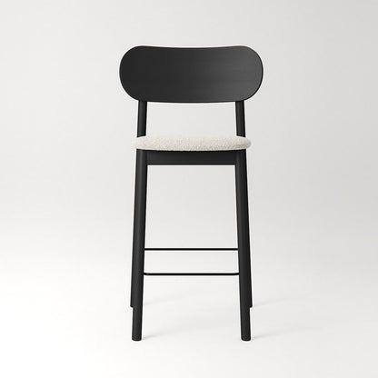 Decotique Elephant Bar Stool Black/White Bouclé