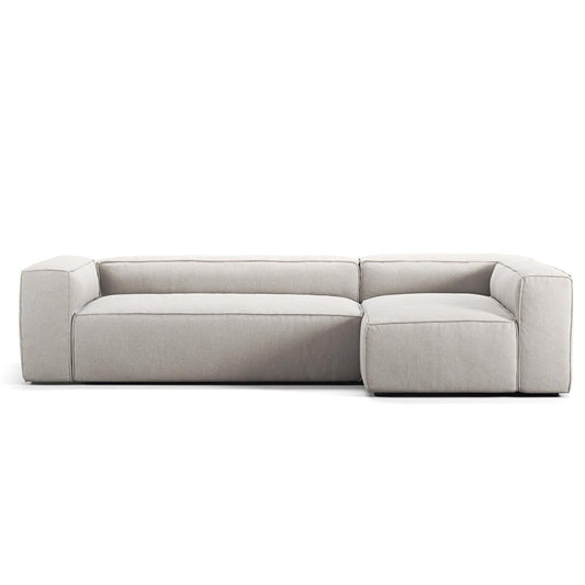 Decotique Grand 4-Seater Sofa Chaise Right Moonwhite