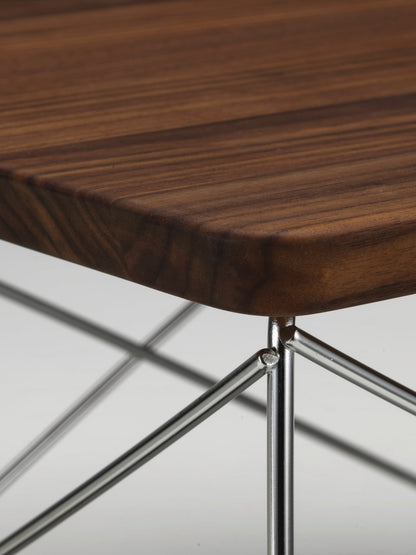 Eames LTR Occasional table, walnut - stainless steel