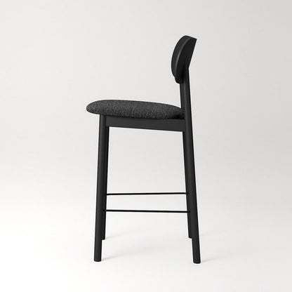 Decotique Elephant Barstool Black/ Anthracite Gray Bouclé