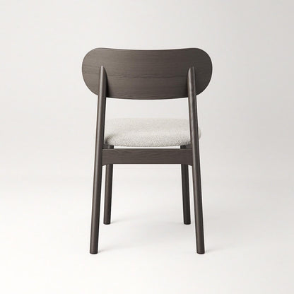 Decotique Elephant Dining Chair Dark Oak/White Bouclé