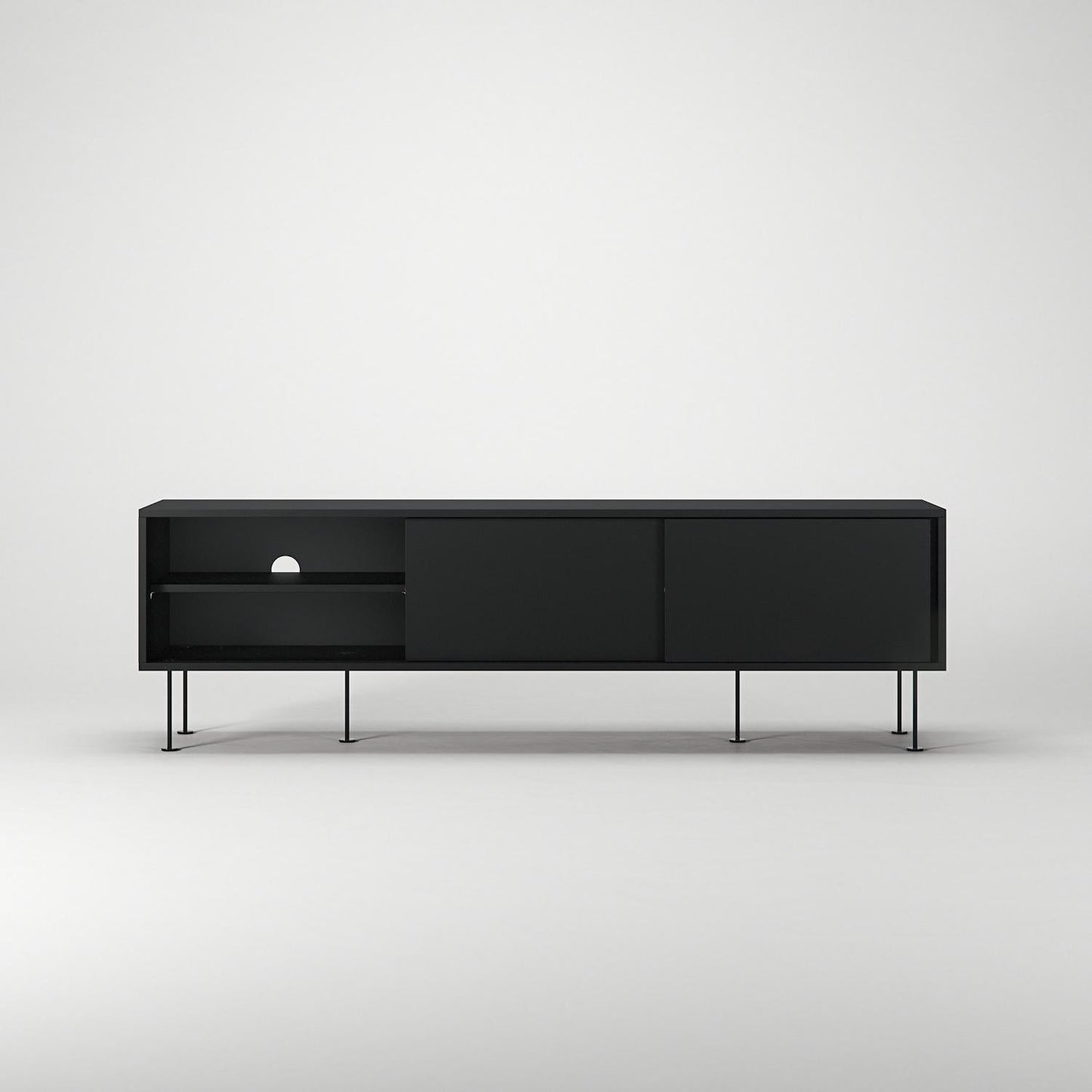 Decotique Vogue TV Bench With Legs 180 Anthracite/ Black