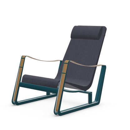 Cite Lounge Chair (Prouve Bleu Dynastie powder-coated (smooth)) by Vitra