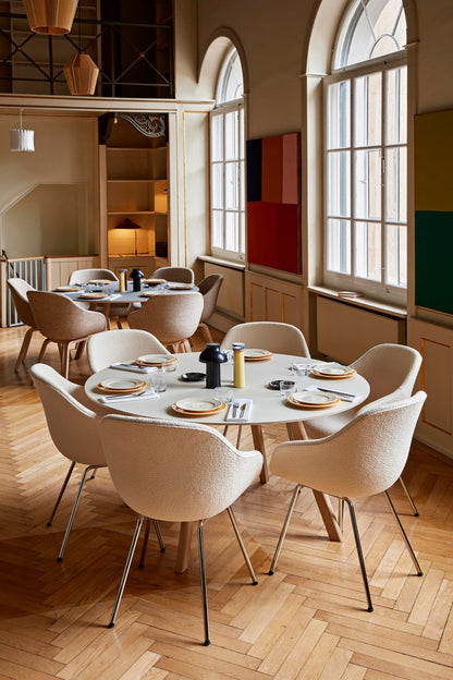 CPH25 2.0 table, 140 cm, lacquered oak - white laminate
