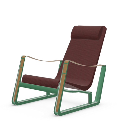 Cite Lounge Chair (Prouve Ble Vert powder-coated (smooth)) by Vitra