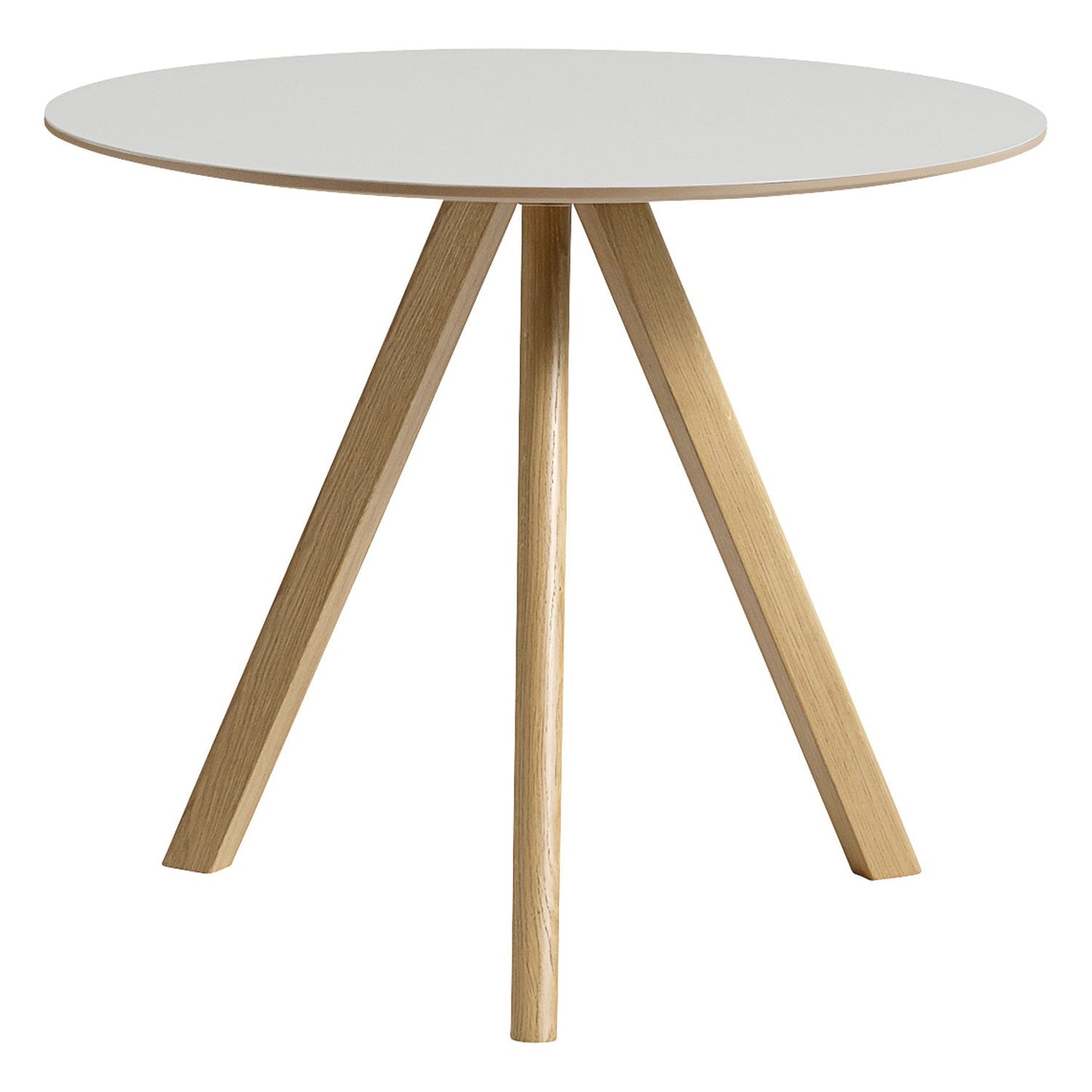 CPH20 2.0 table, 90 cm, lacquered oak - off-white linoleum