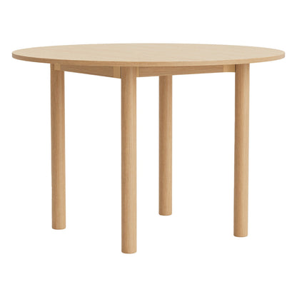 Annex table round, 110 cm, lacquered oak - lacquered oak veneer