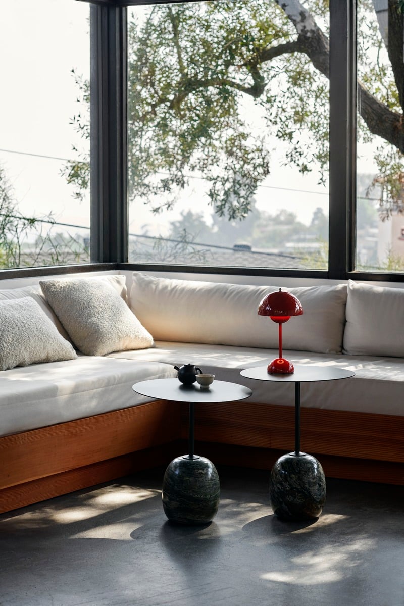 Lato LN9 coffee table, deep green - Verde Alpi marble
