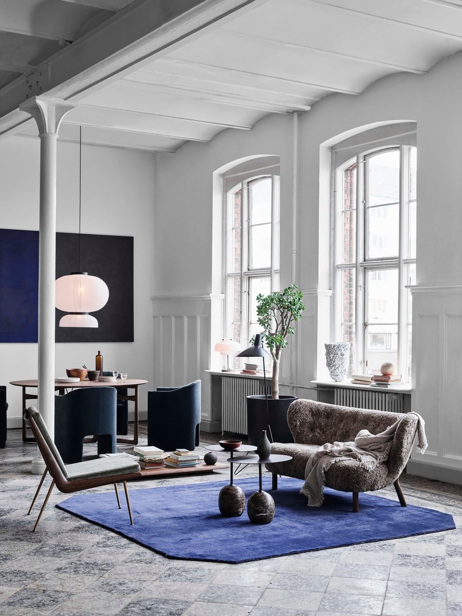 Lato LN8 coffee table, black - Emperador marble