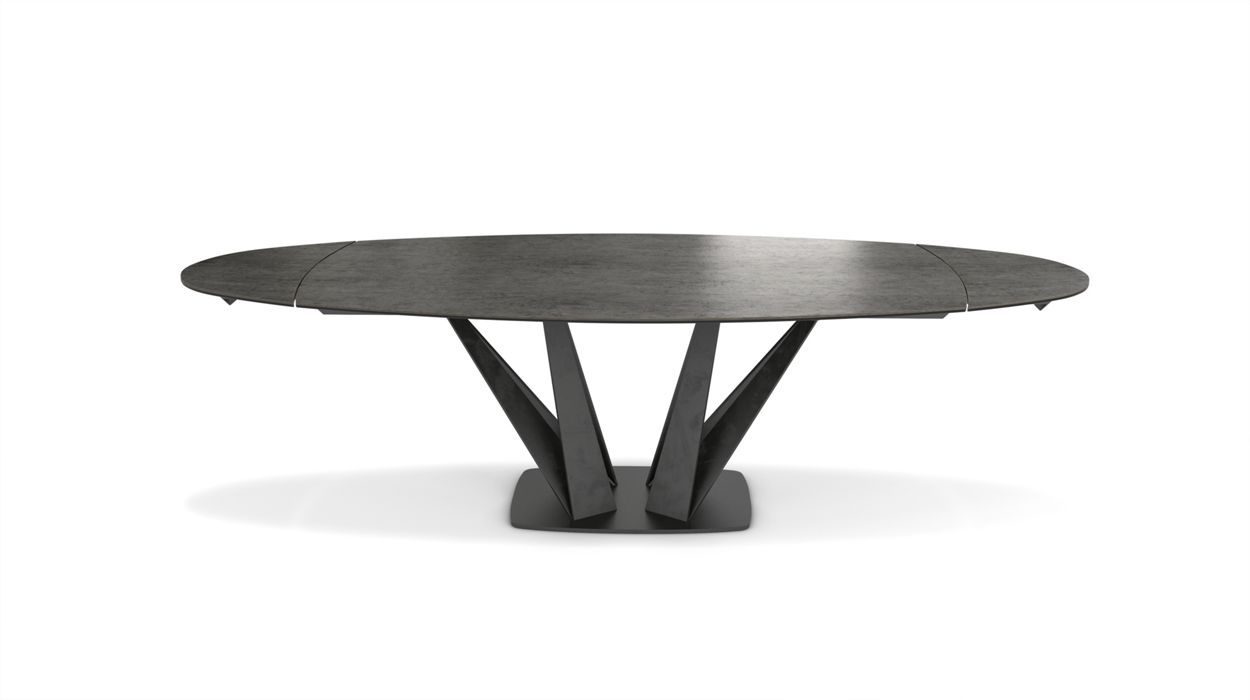 Alliage Dining Table Barrel/Oval by Roche Bobois #L. 200 x H. 75 x P. 113 cm/Fokos Ceramic | Lead