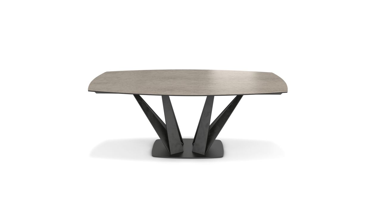 Alliage Dining Table Barrel/Oval by Roche Bobois #L. 200 x H. 75 x P. 113 cm/Fokos Ceramic | Earth