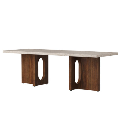 Androgyne lounge table, walnut - Kunis Breccia stone