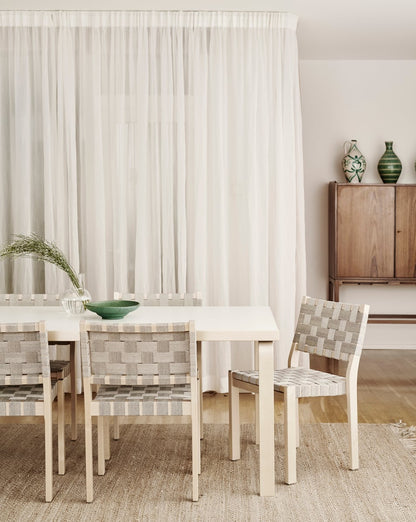 Aalto table 83, birch - white laminate