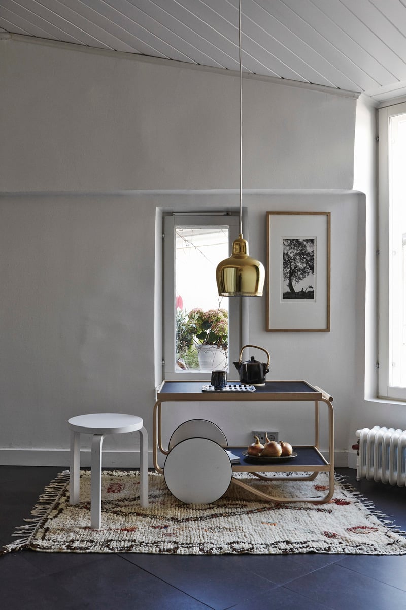 Aalto tea trolley 901, black - birch