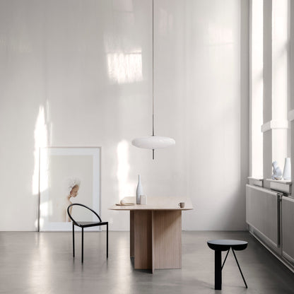 Suspension Lamp Model 2065 by Astep #White Diffuser / Black Hardware / White Cable