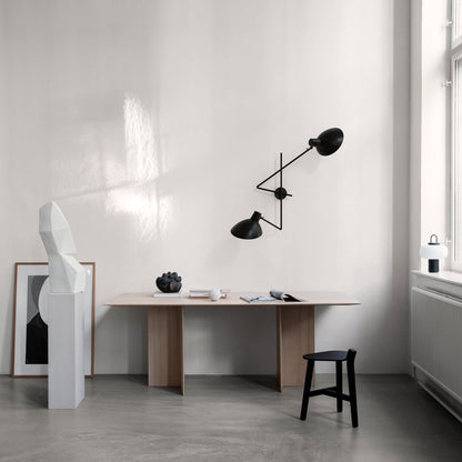 Wall Lamp Vv Cinquanta Twin by Astep #Black Mount / Black Reflectors