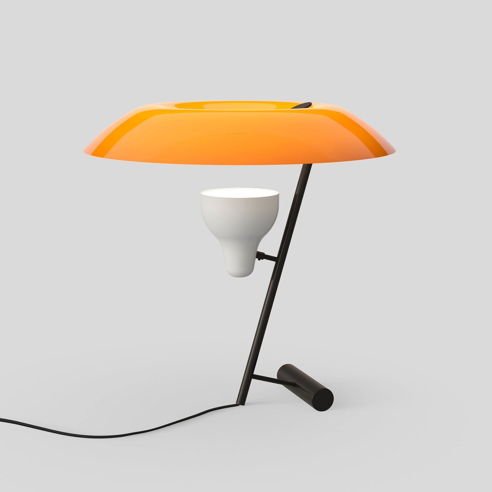 Table Lamp Model 548 by Astep #Dark Burnished Brass / Orange