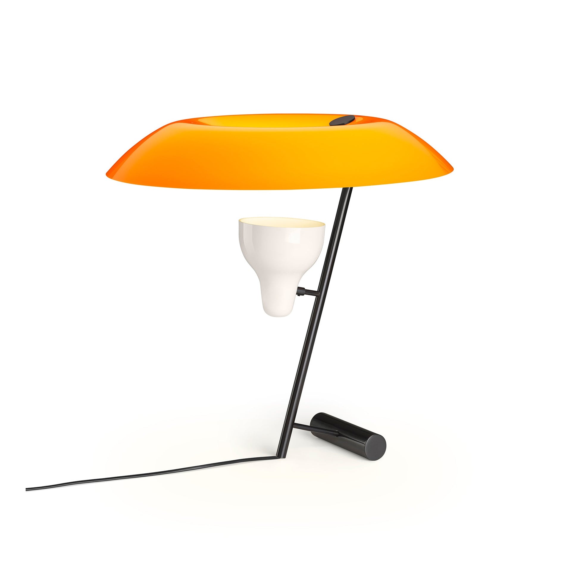 Table Lamp Model 548 by Astep #Dark Burnished Brass / Orange